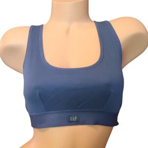 GapBody Cotton Rib Racerback Bralette GPW01051 Blue Wireless Bra NWT XS